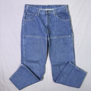 Dickies Double Knee Jeans Mens 32x30 Blue Denim Y2K Workwear Grunge